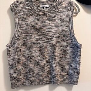 Madewell Gray Ribbed Sleeveless Muscle Tee